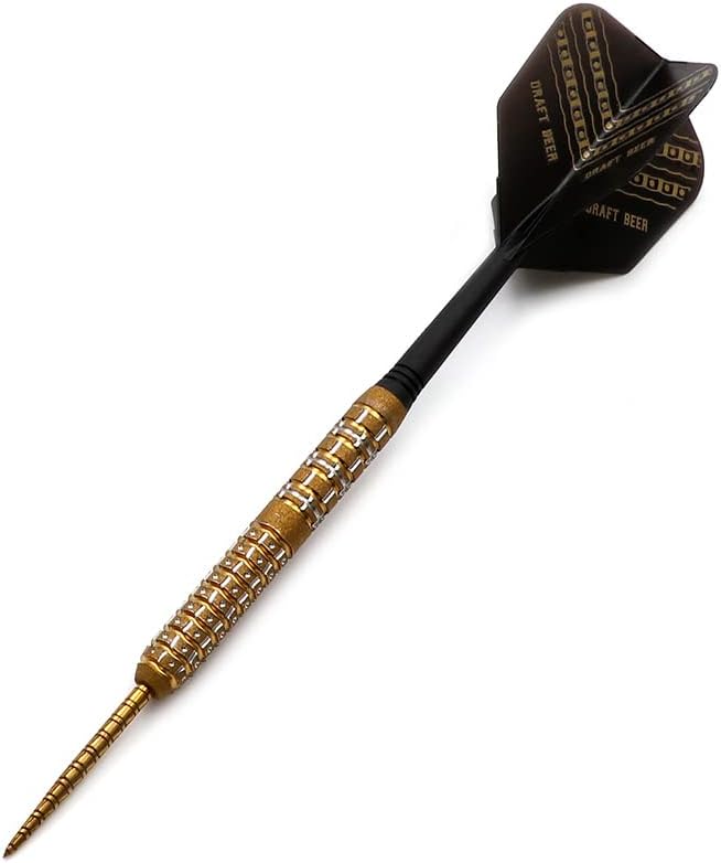 CUESOUL Steel Tip 90% Tungsten Dart Set mit Ölfarbe Finish und ROST Flights 23g FASSBIER, 23g FASSBI