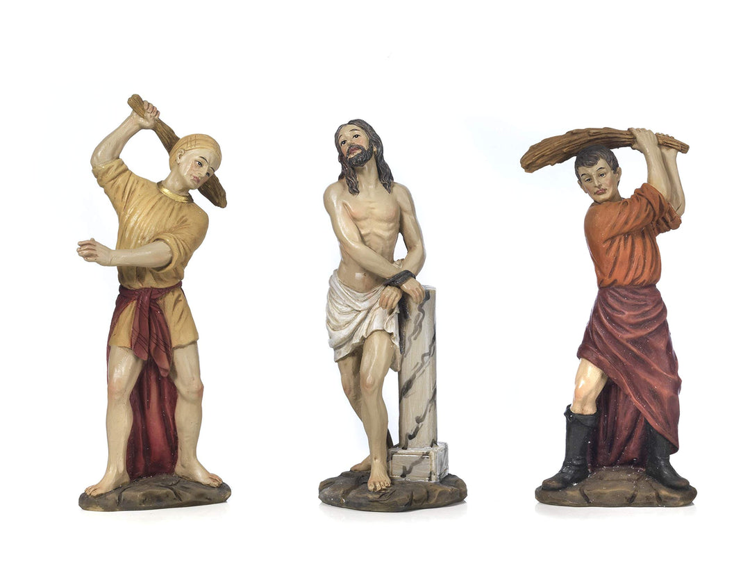 Paben Articoli Religiosi Weihnachtskrippe Ostern Set Jesus 3-teilig 14 cm aus Kunstharz