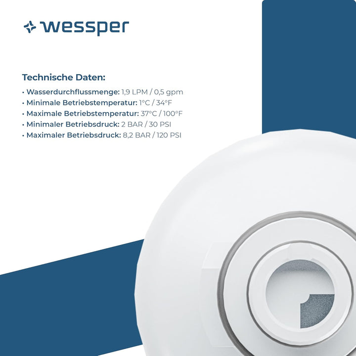 Wessper Wasserfilter für Kühlschrank, Ersatz Wasser Filter Ultra Clarity Pro 11032518, 11025825, Kom
