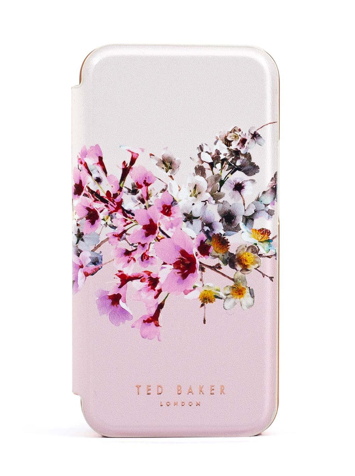 Ted Baker Spiegel-Schutzhülle für iPhone 14 Pro, Jasminrosa, iPhone 14 Pro