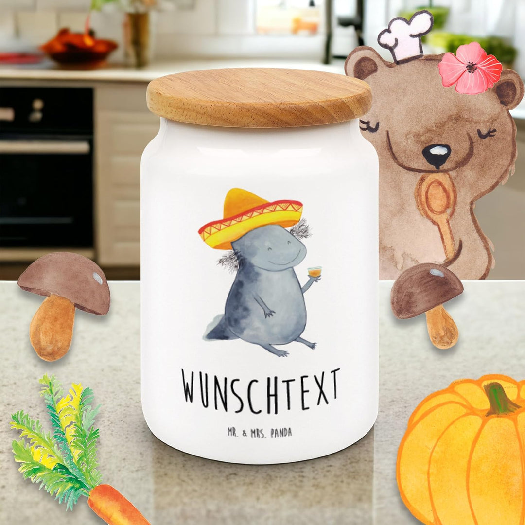 Mr. & Mrs. Panda Keksdose personalisiert Axolotl Tequila - Personalisierte Geschenke, Party, Urlaub,