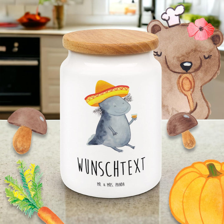 Mr. & Mrs. Panda Keksdose personalisiert Axolotl Tequila - Personalisierte Geschenke, Party, Urlaub,