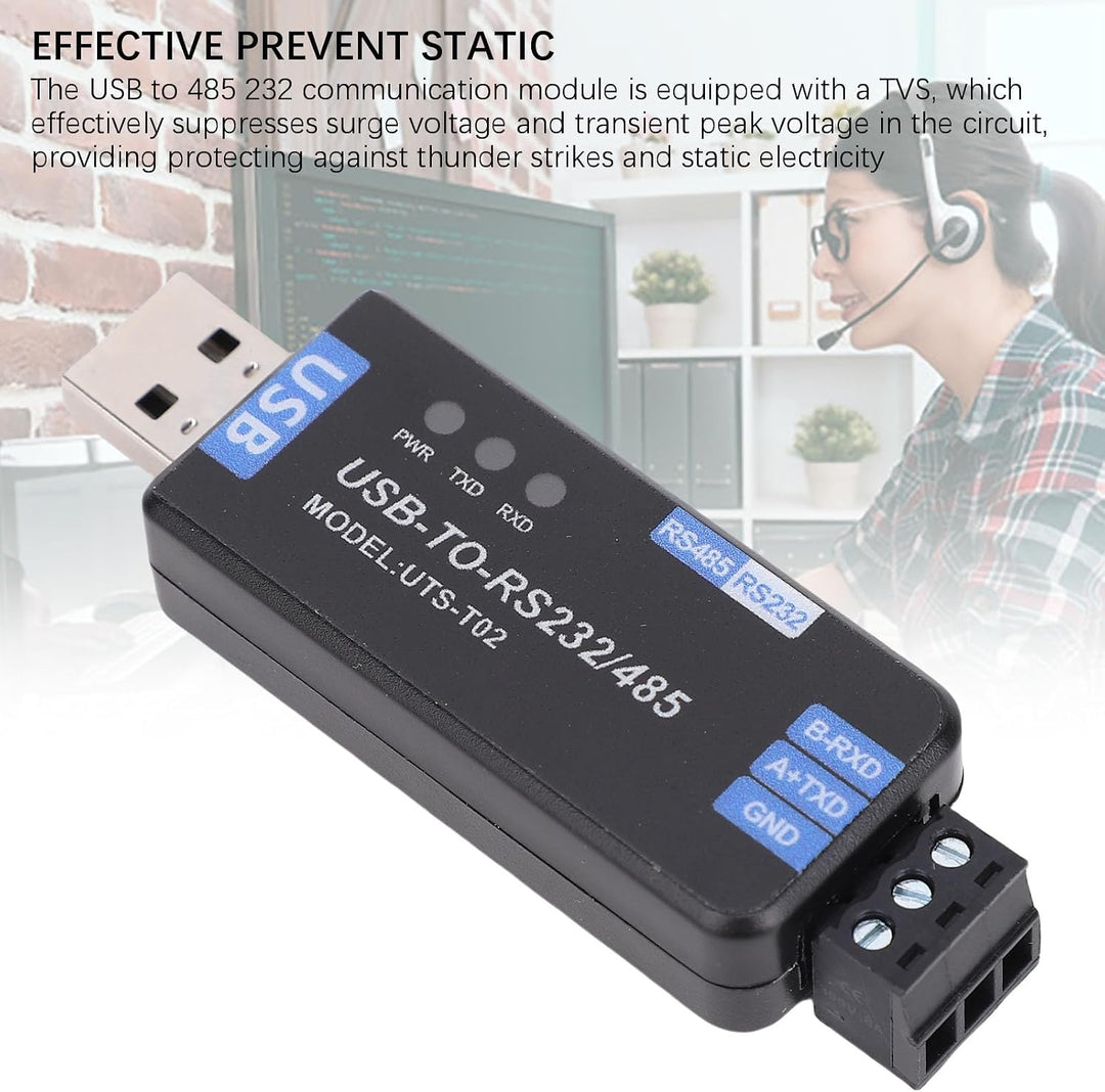 USB-zu-RS485-RS232-Konverter, Bidirektionales Halbduplex-Industriekommunikationsmodul für Schnelle B