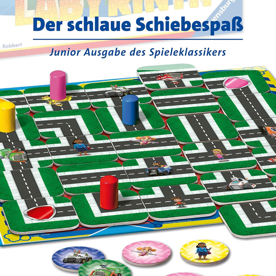 Ravensburger Kinderspiel Paw Patrol Junior Labyrinth 20799 - das bekannte Brettspiel von Ravensburge