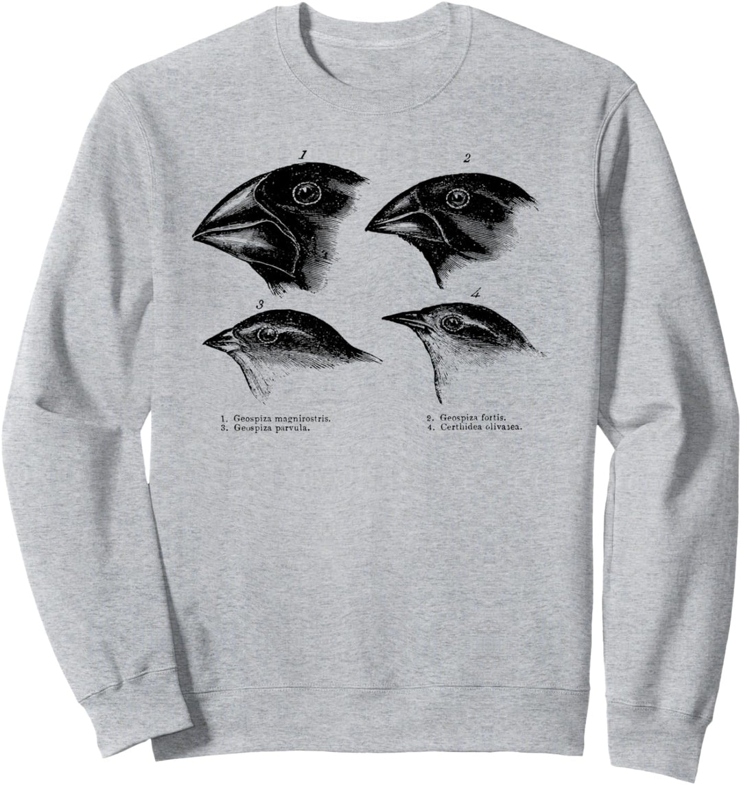 Darwin's Finches Illustration T-Shirt Evolution Atheist Sweatshirt
