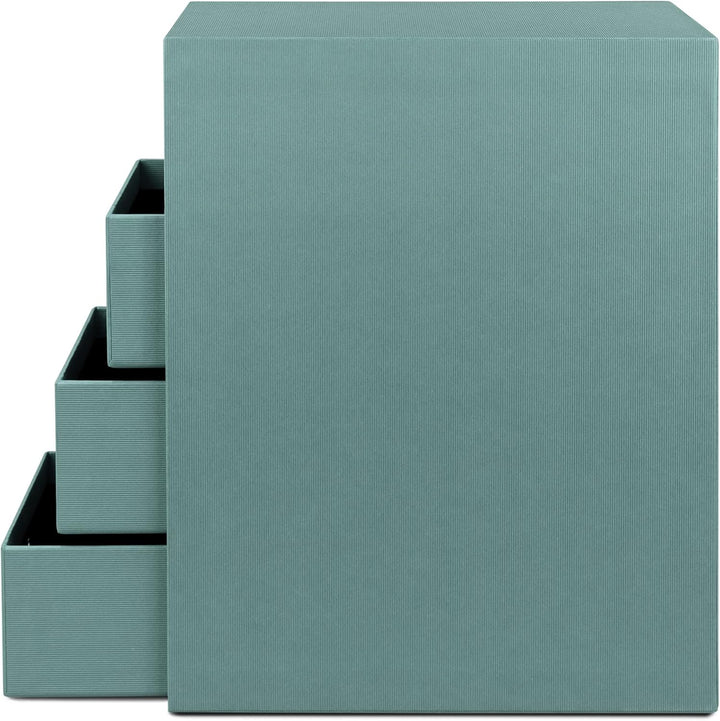 Rössler SOHO 4er Schubladenbox aus Papier | Büro Organizer Schreibtisch | Schubladen Organizer Büro