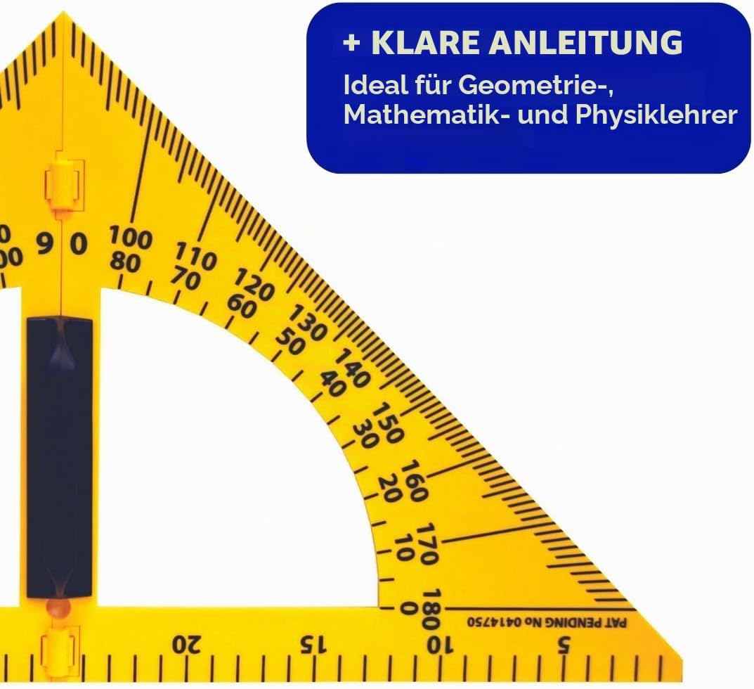 Helix Whiteboard-Lineal X24050, magnetisch, 60 cm Set gelb Whiteboard-Set, 4-teilig, Whiteboard-Set,