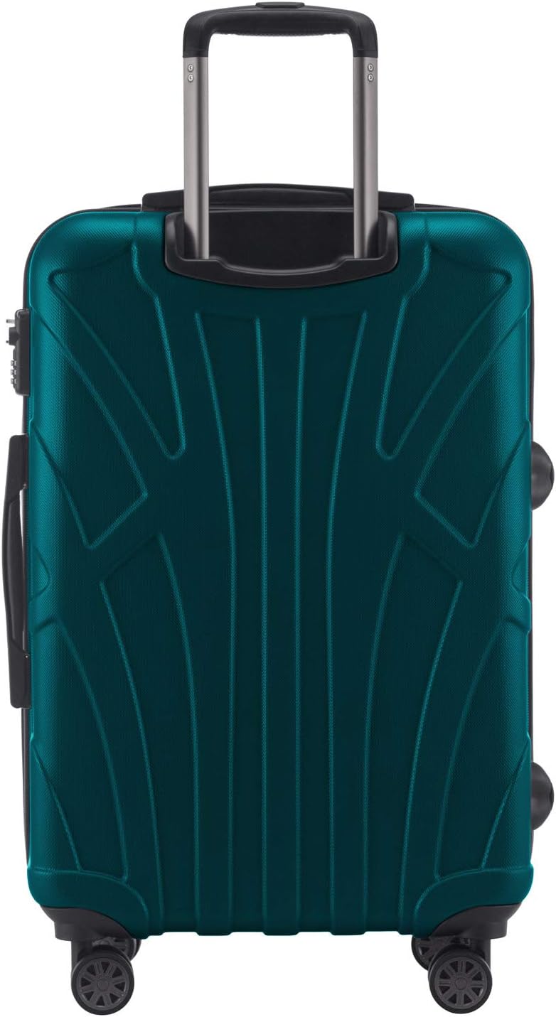 suitline Kofferset 3er Hartschalenkoffer ABS Handgepäck 55 cm mittel 66 cm gross 76 cm erweiterbar m