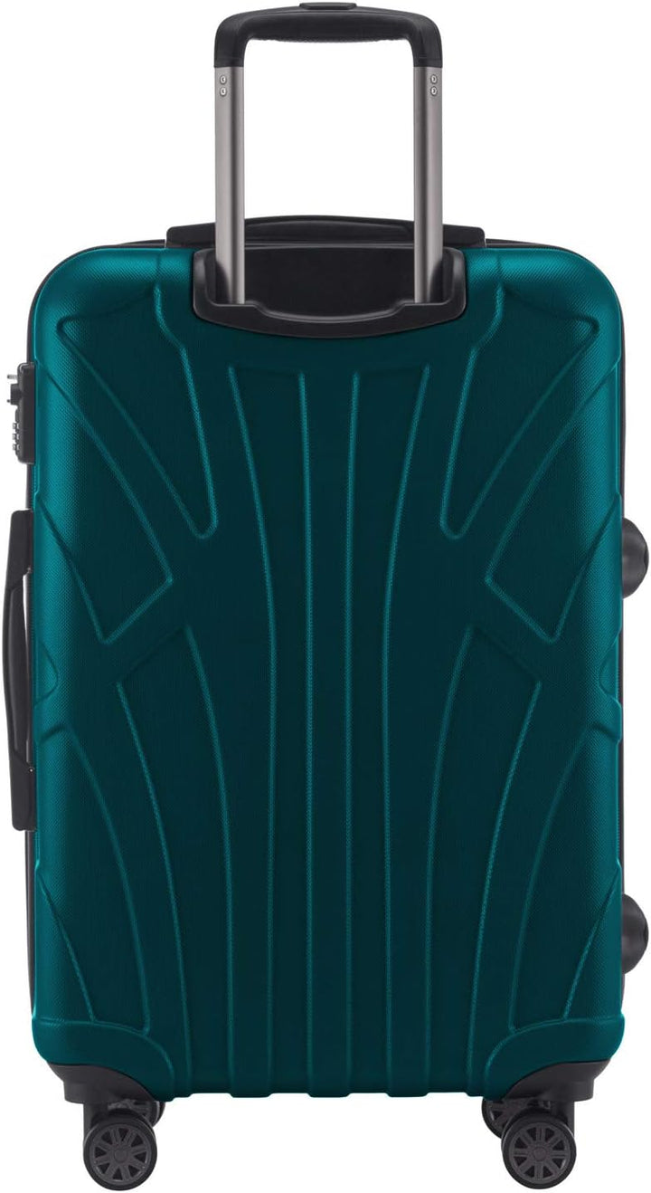 suitline Kofferset 3er Hartschalenkoffer ABS Handgepäck 55 cm mittel 66 cm gross 76 cm erweiterbar m