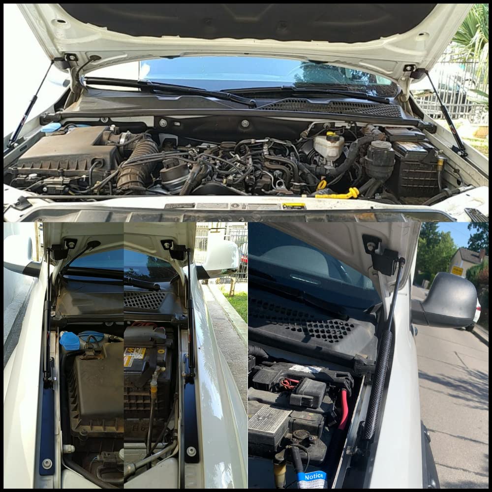 JINGLINGKJ Motorhauben-Streben für Amarok 2010–2021 2,0 l I4 Front-Motorhaube-Gasdämpfer, unterstütz