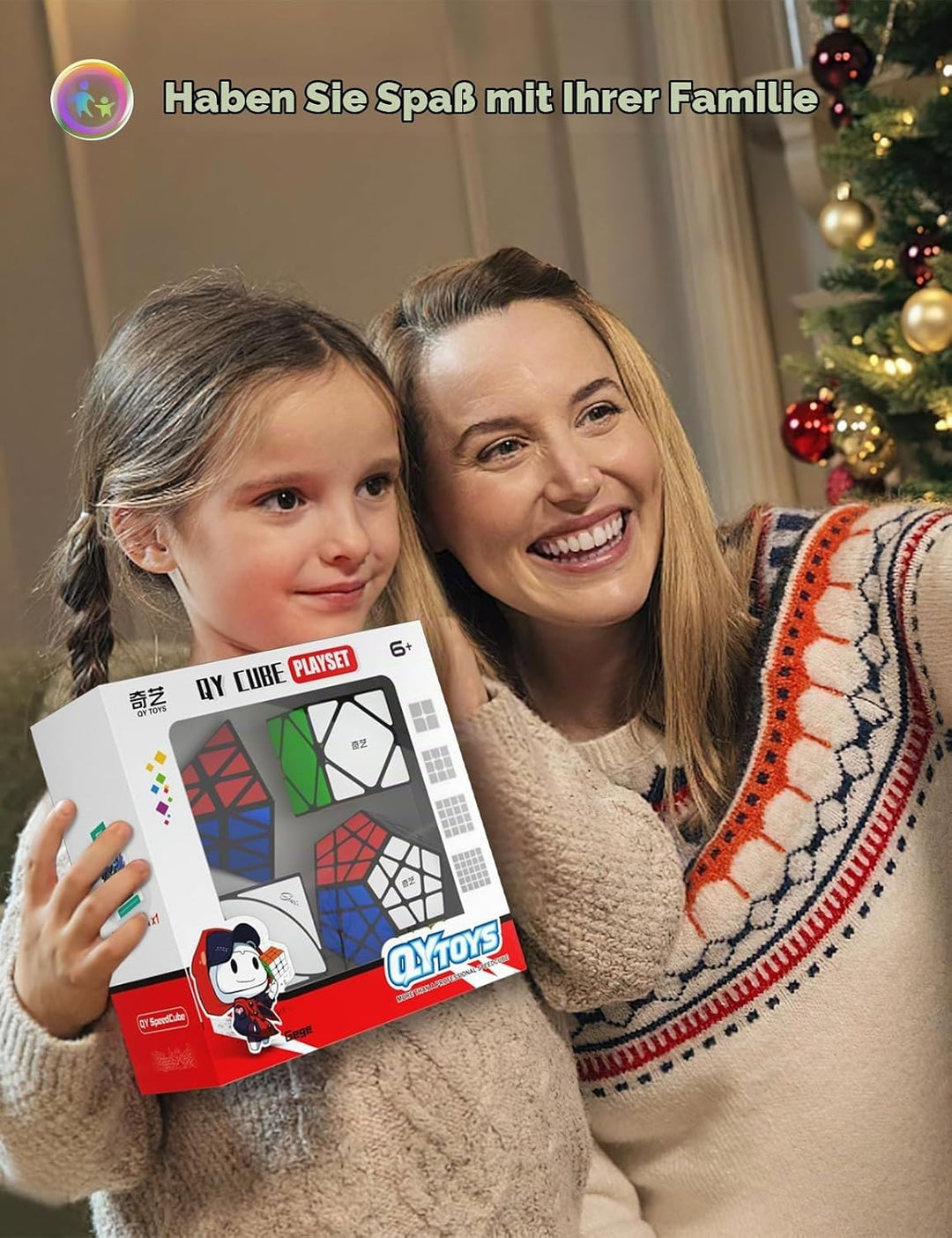 ROXENDA Zauberwürfel Set, Speed Cube Set mit 2x2 3x3 4x4 5x5 Zauberwürfel mit Geschenkbox, Geheimes