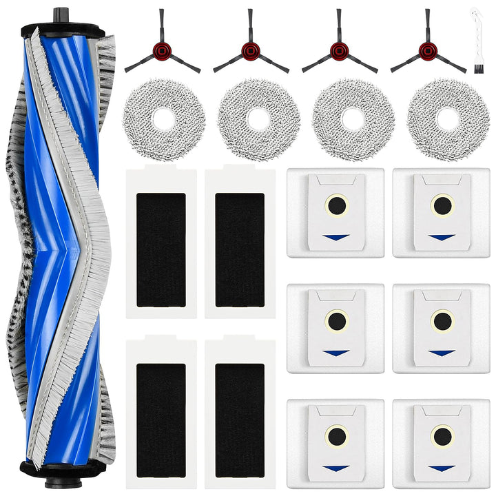 20 Stück Zubehörset für ECOVACS DEEBOT T30 PRO Omni/T30 Omni, 6 Staubbeutel 4 Mopp Wischtücher 4 Sei