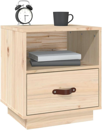 FIRBNUS Bedside Table Nachtkonsole Beistelltisch mit Stauraum Night Stand Nachttisch 40x34x45 cm Mas