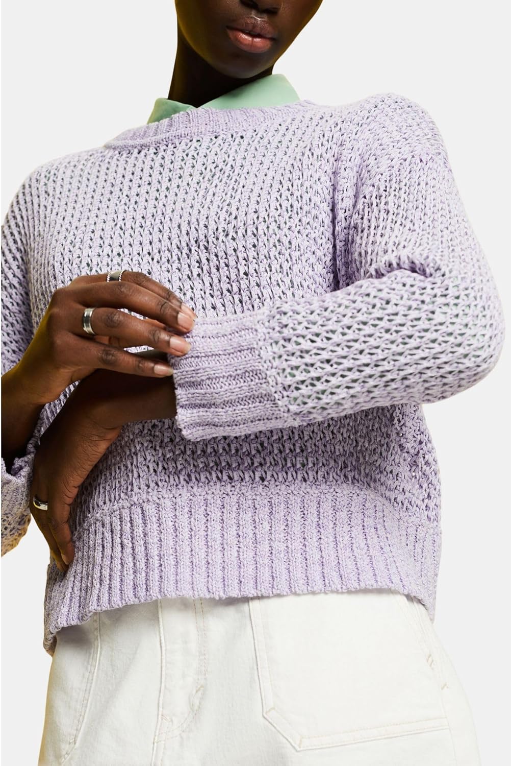 ESPRIT Damen 033eo1i308 Pullover XL 573/Lavender 4, XL 573/Lavender 4