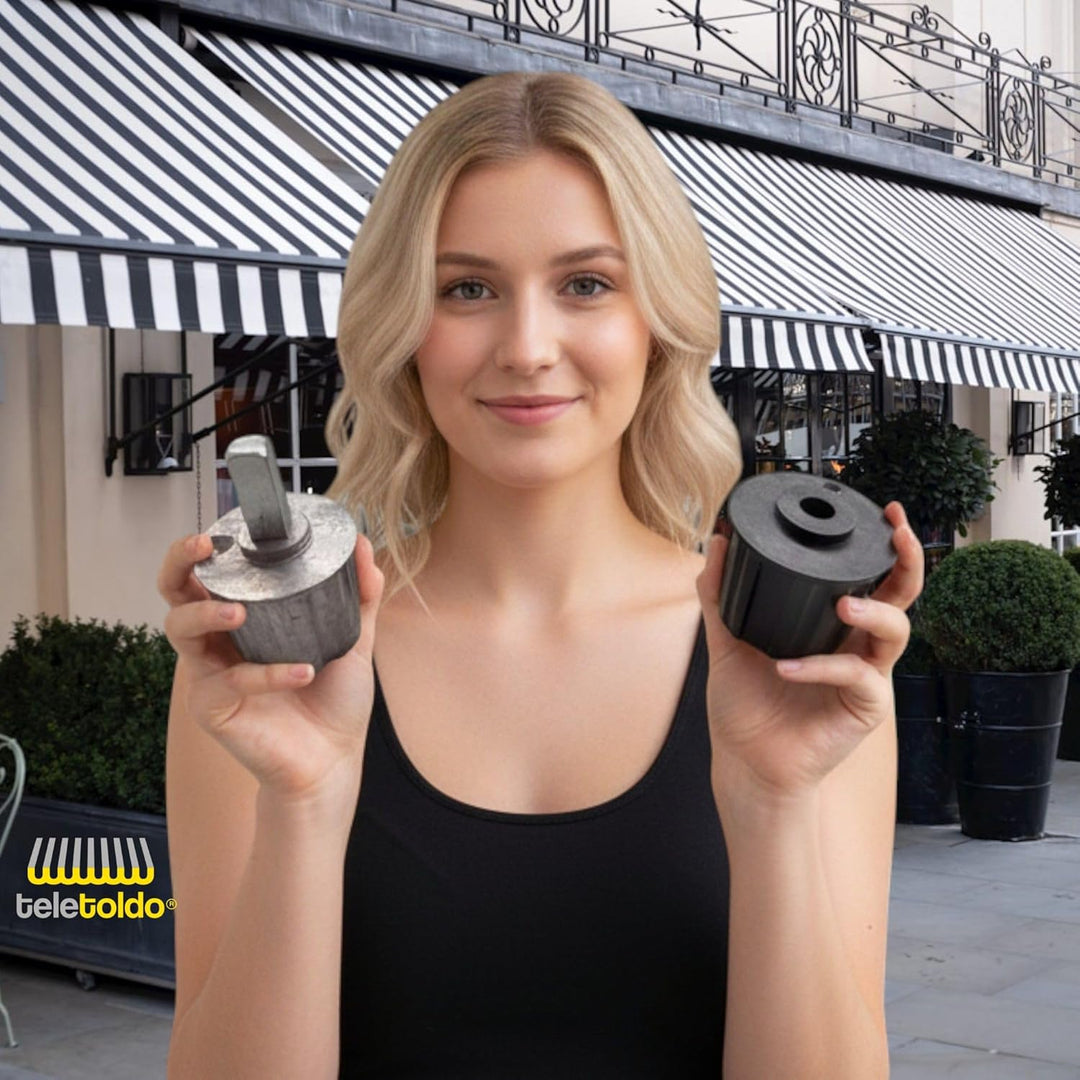 Hülsen-Set für Sonnensegel, Durchmesser 70 mm. 70.0 Millimeter, 70.0 Millimeter