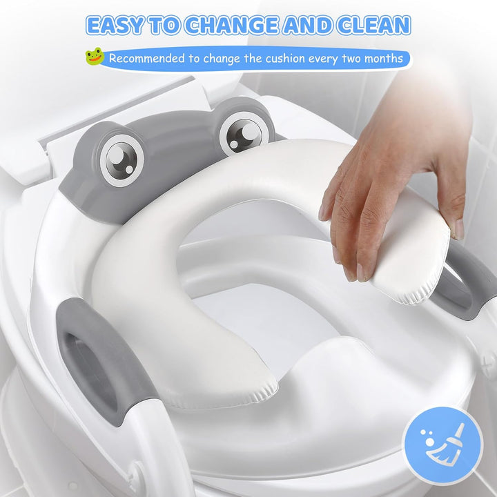 Toilettensitz Kinder WC Toilettentrainer mit Treppe 8 Einstellbare Höhen Tritthocker für Kloaufsatz