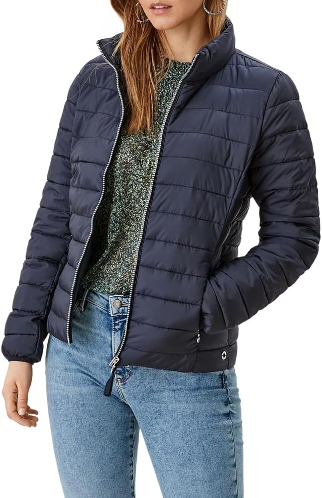 s.Oliver Herren Steppjacke – Slim Fit, leicht wattiert, Stehkragen – Für Outdoor, Übergangszeit &amp; Ci
