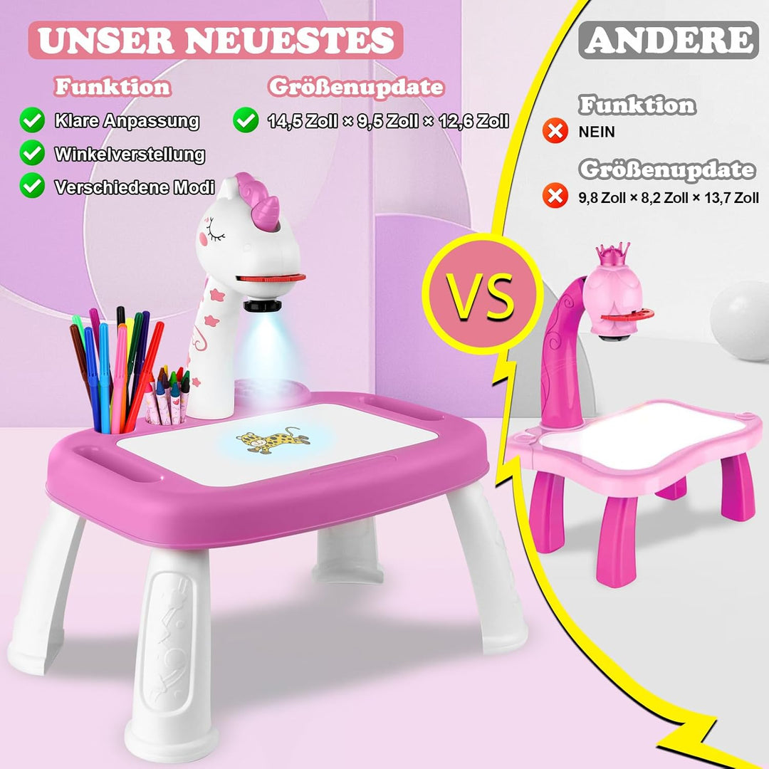 Mädchen Spielzeug Geschenk Kinderzeichenprojektor mit 72 Mustern Kinderprojektor mit Zeichensätze Ei