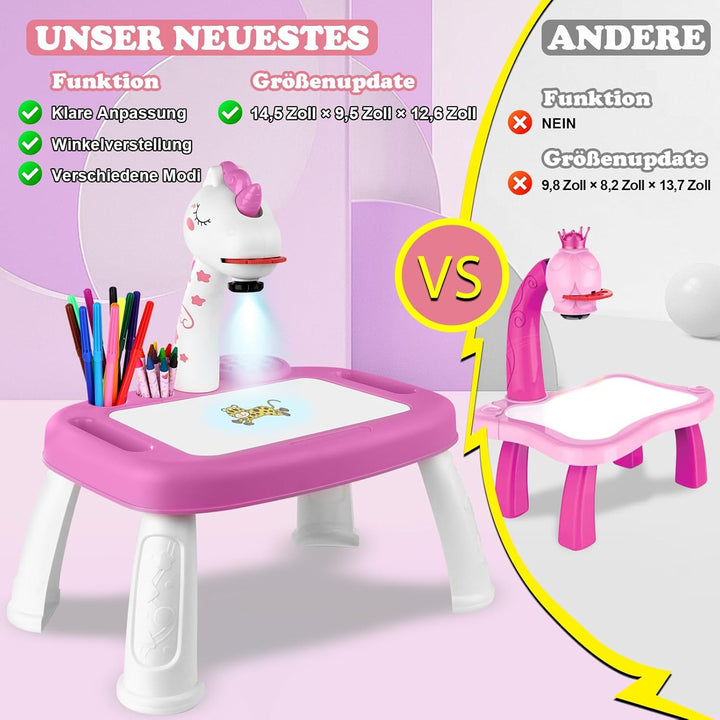 Mädchen Spielzeug Geschenk Kinderzeichenprojektor mit 72 Mustern Kinderprojektor mit Zeichensätze Ei