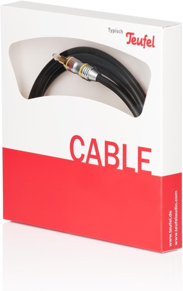 Teufel 1,5 m Optisches Audiolkabel C7515O (Inklusive Adapter auf 3,5-mm-Mini-TOSLINK) - schwarz 1,5
