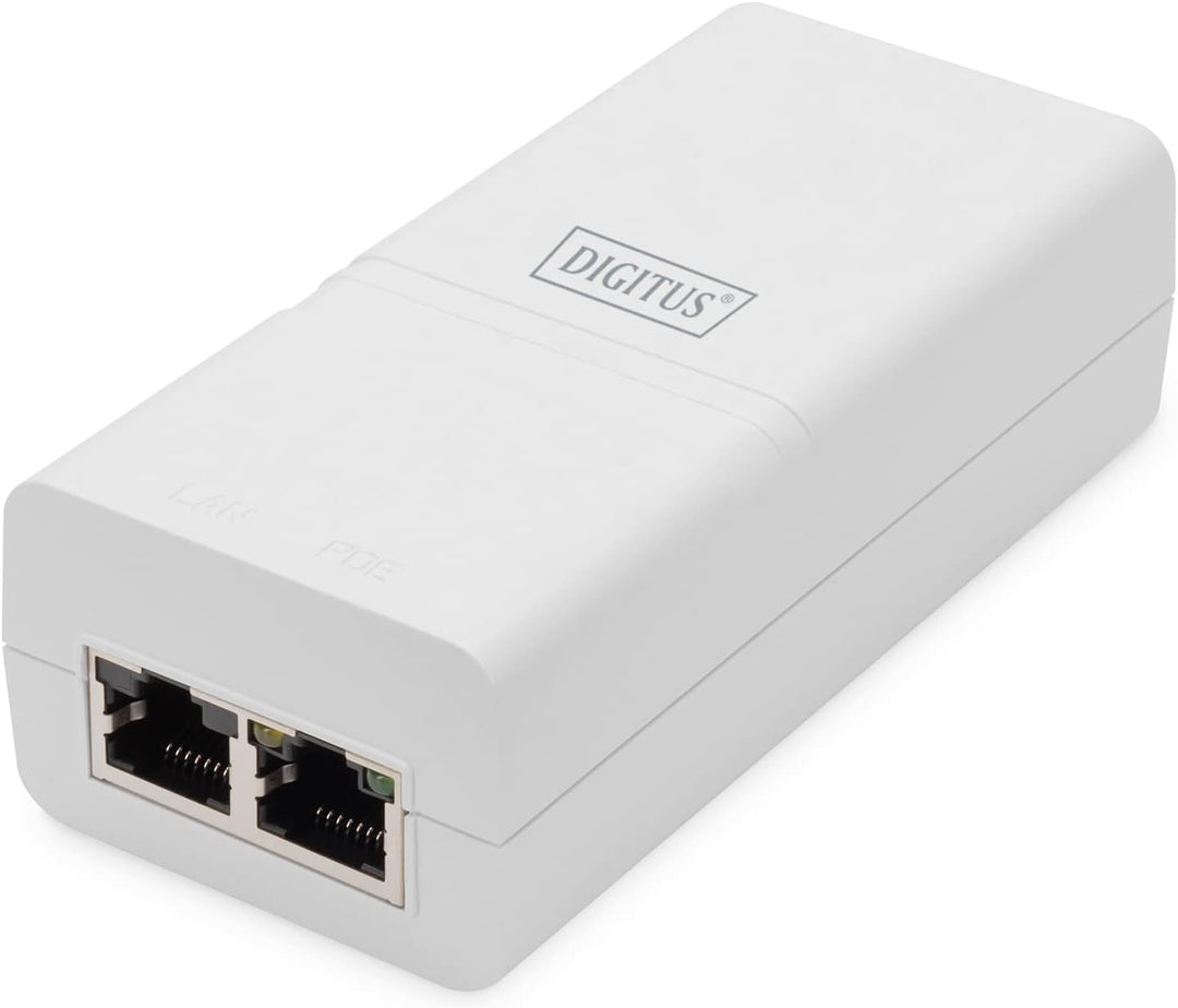 DIGITUS Gigabit Ethernet PoE Injektor - Active Midspan - PoE Standard 802.3at -30 W PoE-Budget - IP4