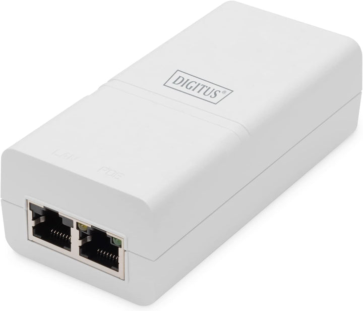 DIGITUS Gigabit Ethernet PoE Injektor - Active Midspan - PoE Standard 802.3at -30 W PoE-Budget - IP4