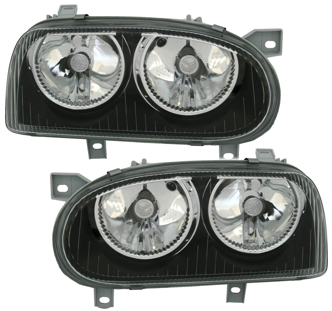 AD Tuning 961062 Scheinwerfer Set (2-teilig), Klarglas Schwarz