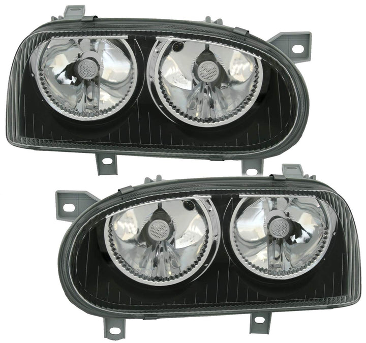 AD Tuning 961062 Scheinwerfer Set (2-teilig), Klarglas Schwarz