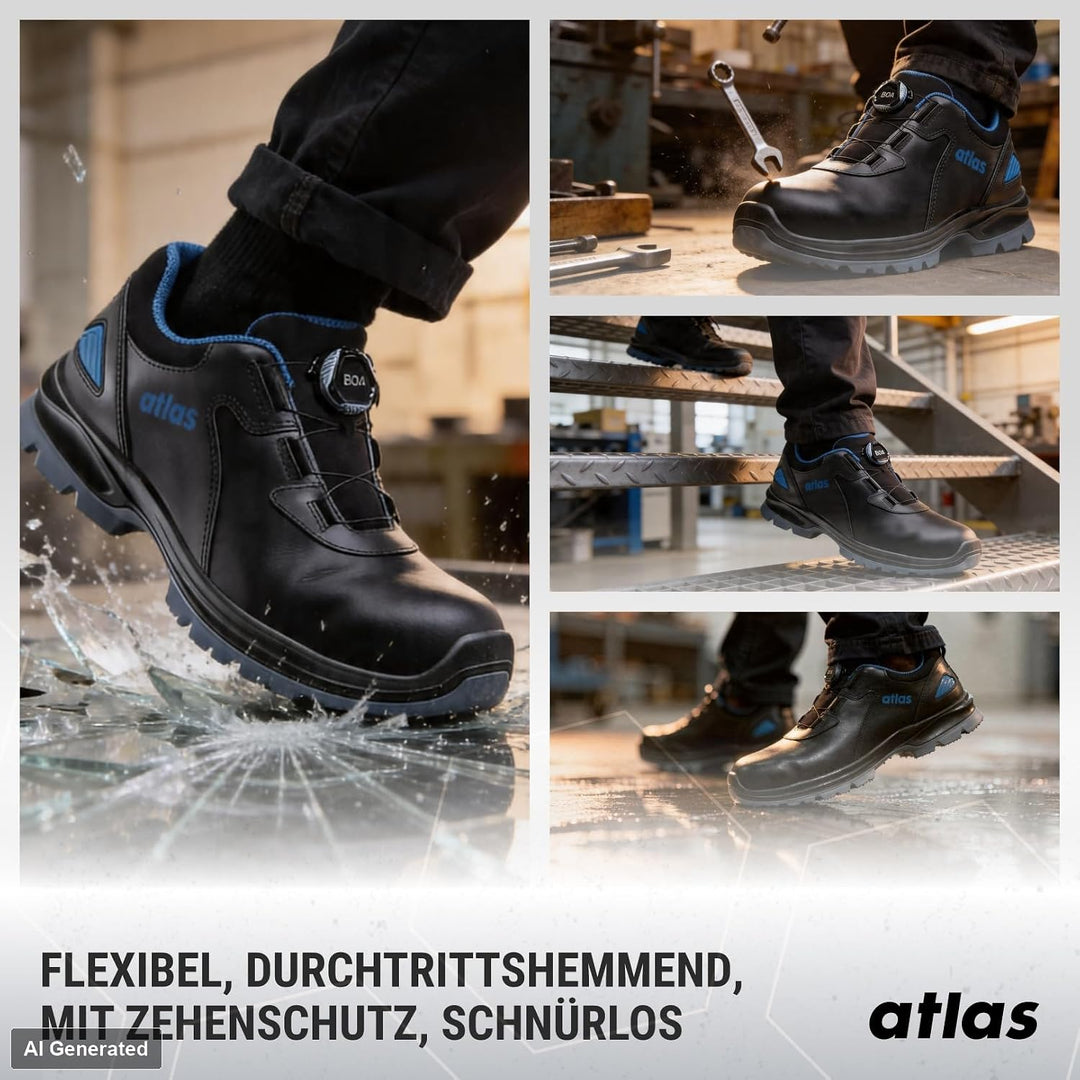 ATLAS Werkschoenen CL400 White S2 ESD SRC -36, Schwarz