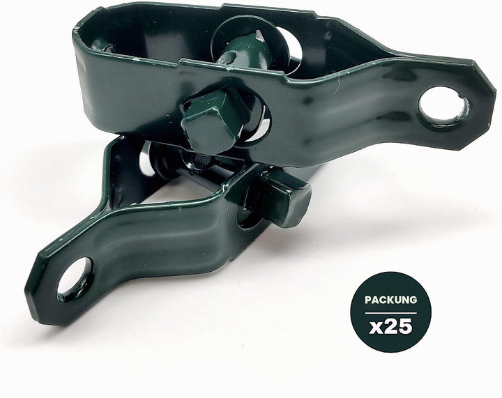 DOJA Industrial | Drahtspanner aus verzinkt Stahl | PACK 25 | Grün | Spanner für Spanndraht, Maschen