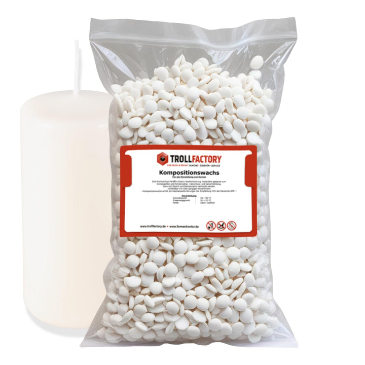 TFC Kompositionswachs 10kg - Premium Kerzenwachs zum Giessen und Gestalten - Ideal für Duftkerzen un