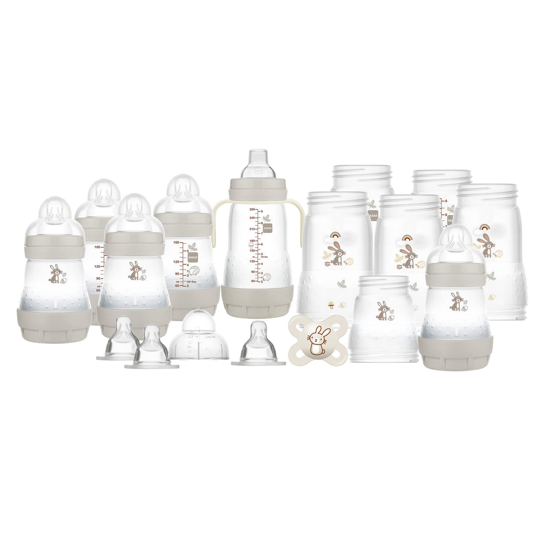 MAM Easy Start Anti-KoliK-Flaschen-Starter-set, Grau, Gross (Designs können variieren) Grau Einzeln,