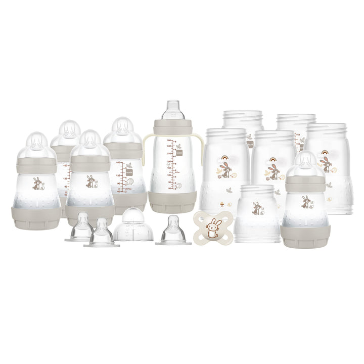 MAM Easy Start Anti-KoliK-Flaschen-Starter-set, Grau, Gross (Designs können variieren) Grau Einzeln,