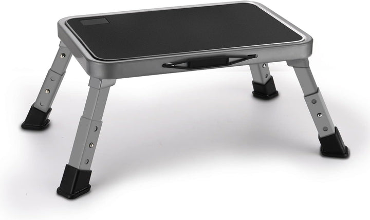 HBTower Tritthocker Klappbar, Verstellbarer Tritthocker mit Rutschfester Plattform, Trittleiter für