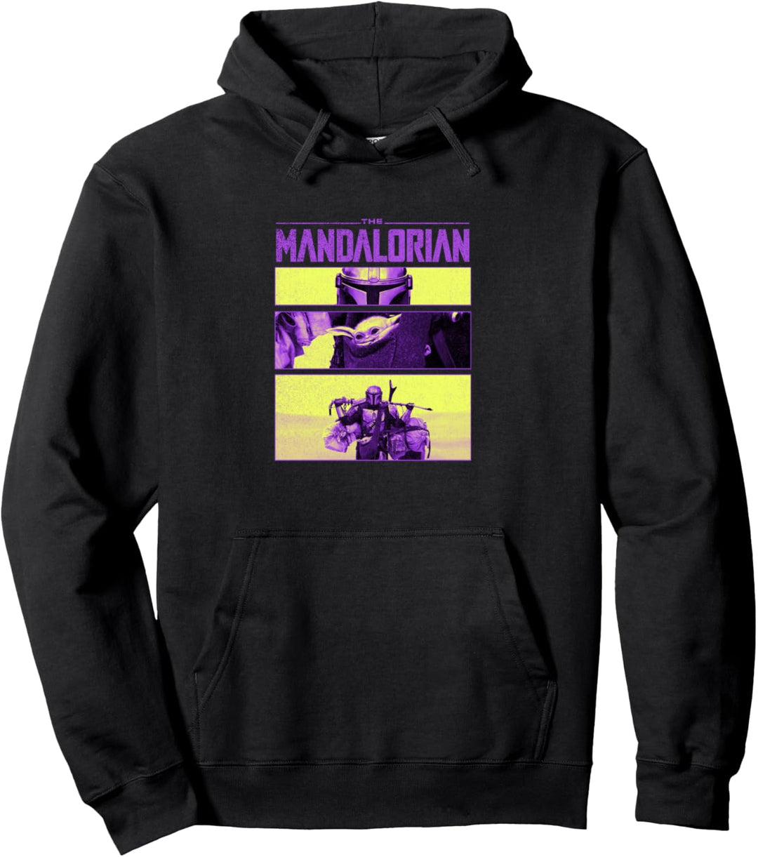 Star Wars: The Mandalorian & The Child Multicolor Frames Pullover Hoodie