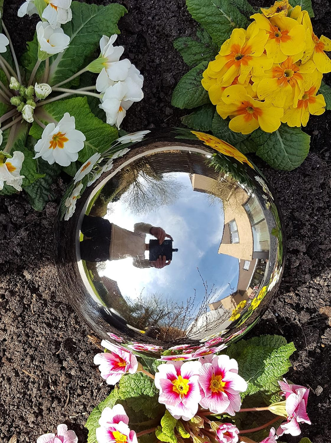 Jürgen Bocker Garten-Ambiente Dekokugel aus Edelstahl 25 cm poliert Dekorationskugel Edelstahlkugel