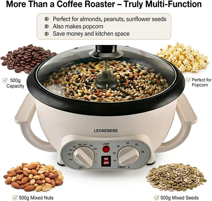 Home Kaffeeröster, röstmaschine, Haushalt Elektrischer Kaffeebohne Baker Nuss Erdnuss Cashew Kastani
