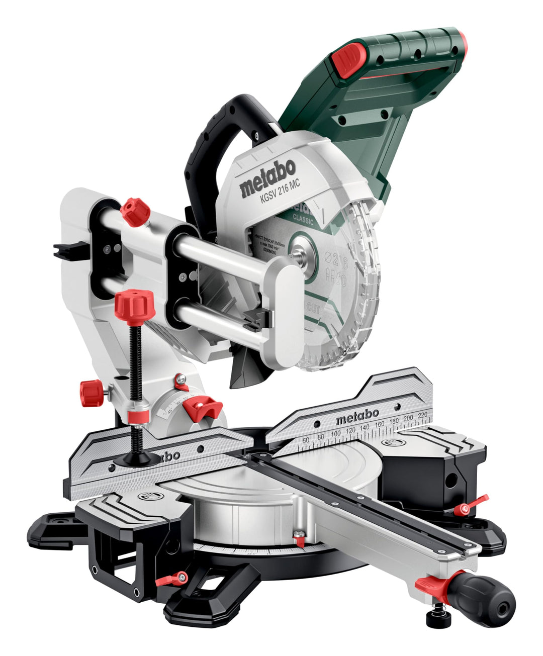 metabo Kappsäge KGSV 216 MC - 1200 W, 216 mm Sägeblatt - Mit Zugfunktion, LED-Schnittlinie, variable