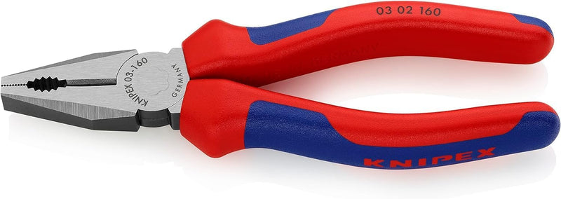 Knipex Kombizange schwarz atramentiert, mit Mehrkomponenten-Hüllen 160 mm 03 02 160 160 mm atramenti