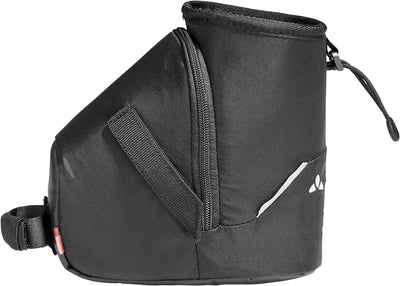 VAUDE 14302 Tool Drink, Satteltasche mit Flaschenhalterung Riemen, 18 cm, Black Schwarz, Schwarz