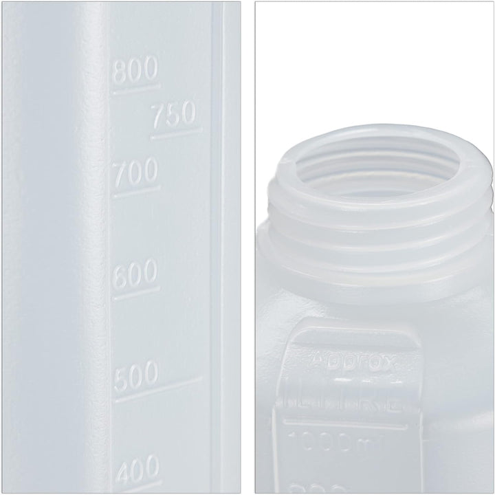 Relaxdays 8 x Quetschflasche, 1000 ml, für Saucen, Spritzflasche zum Befüllen, Squeeze Flasche, Kuns
