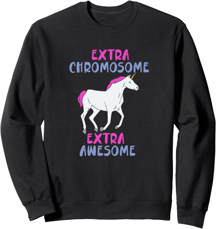 Down Syndrom Trisomie 21 Besonderheit Einhorn Geschenk Sweatshirt