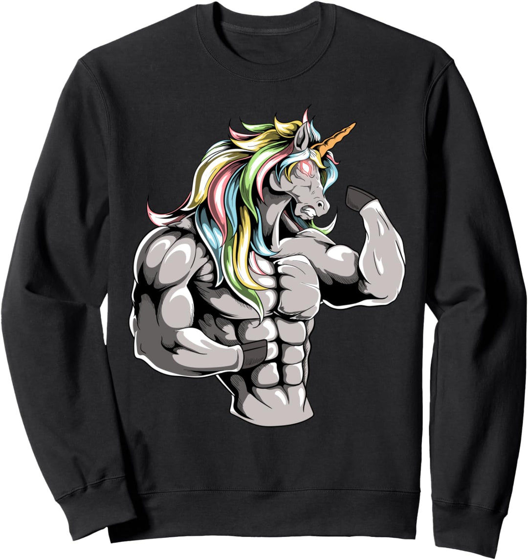 Unicorn Powerlifter Strongman Gewichtheben Workout Gym Sweatshirt