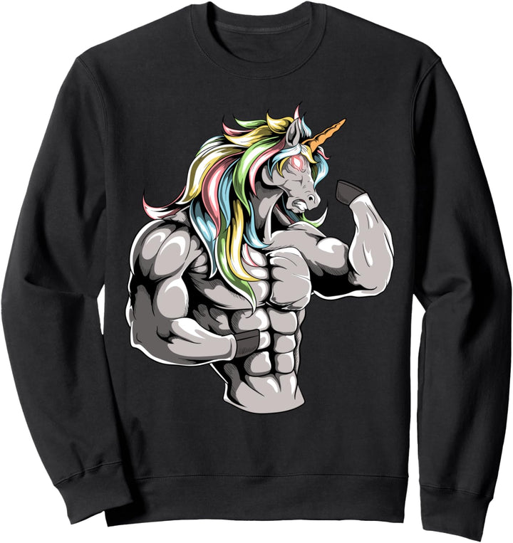 Unicorn Powerlifter Strongman Gewichtheben Workout Gym Sweatshirt