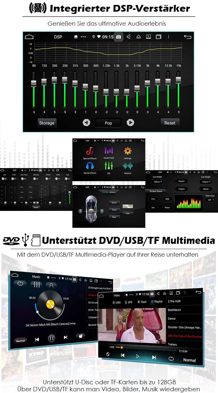 Erisin Android 12 7 Zoll 4GB RAM+64GB ROM 8-Kern Autoradio Mit GPS Navi für BMW Mini Cooper Unterstü