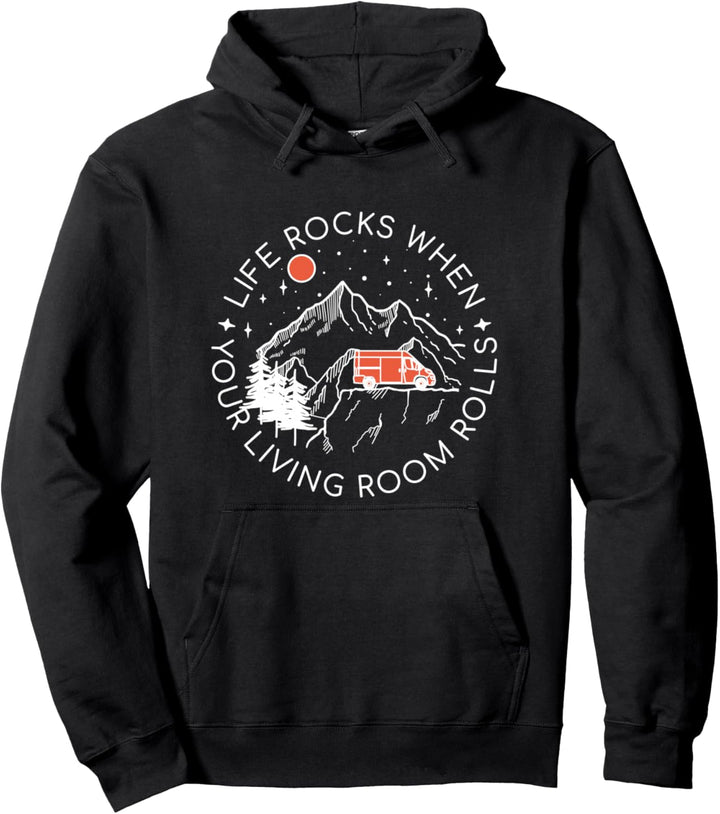 Life Rocks When Your Living Room Rolls - Lustiges Campervan Pullover Hoodie