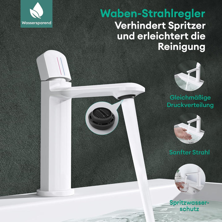 Mai & Mai Wasserhahn Bad Waschtischarmatur Einhebelmischer Mischbatterie Bad Armatur Badezimmer aus