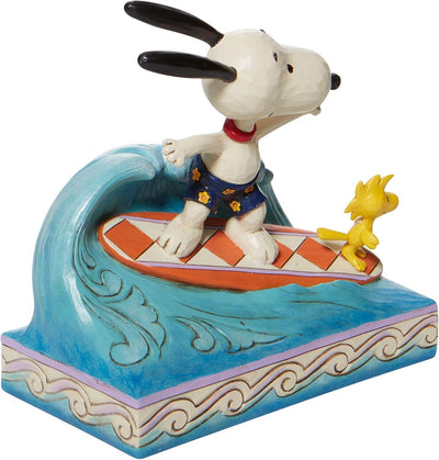 Enesco Jim Shore Peanuts Snoopy und Woodstock Surf-Figur, 14 cm, mehrfarbig