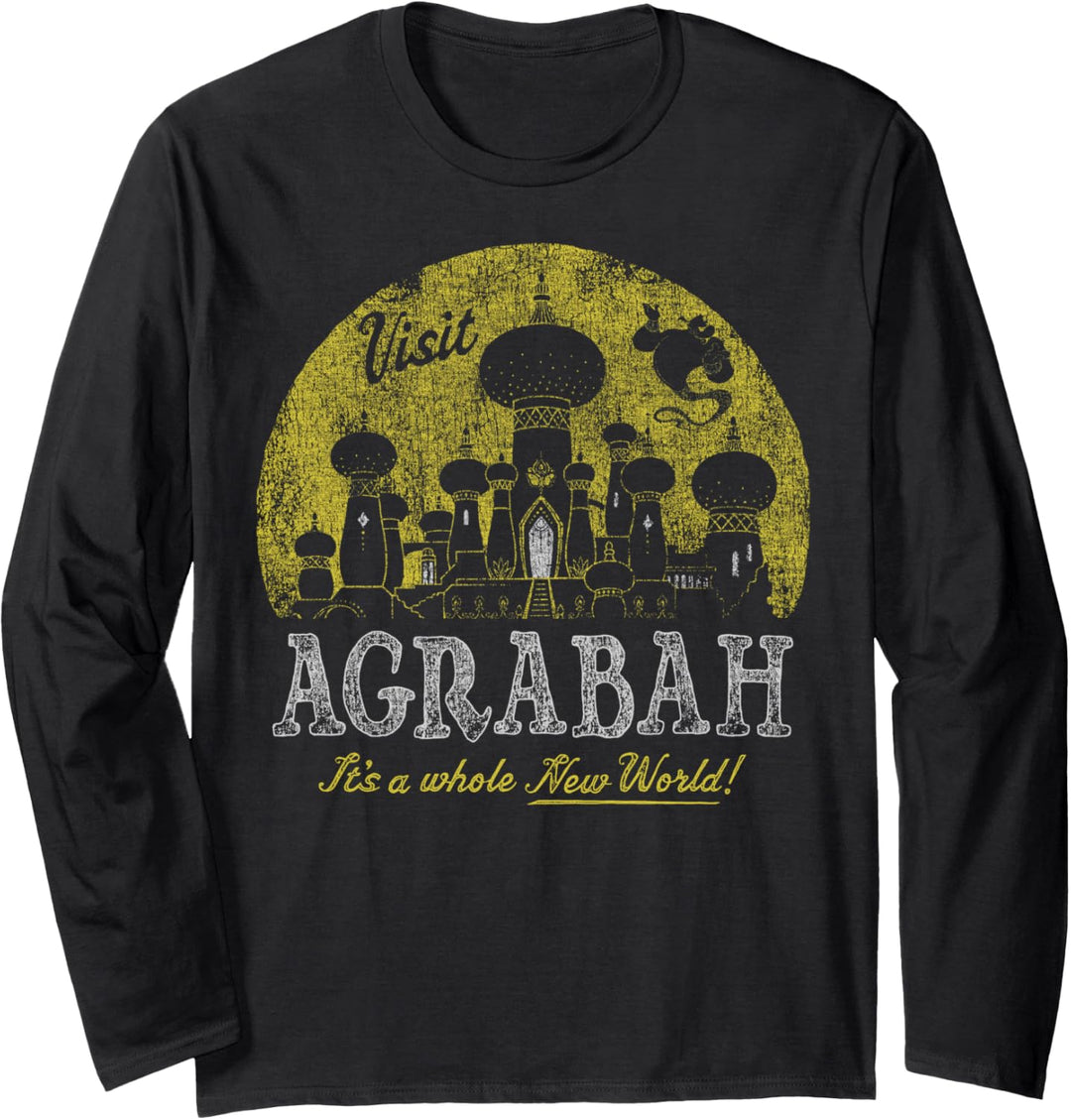 Disney Aladdin Genie Visit Agrabah Palace Vintage Langarmshirt