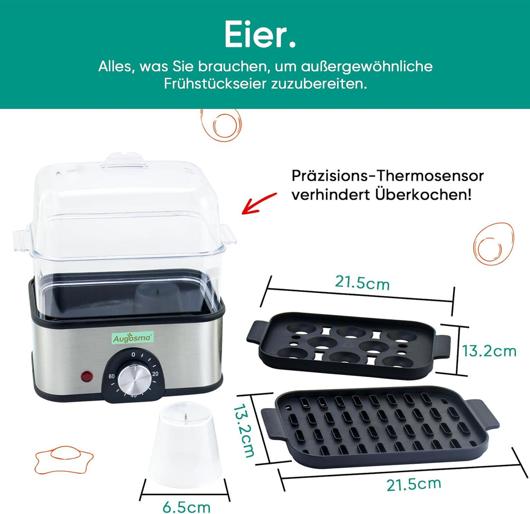 2 Etagen elektrischer Dampfgarer zum Kochen, Multi-Gemüse-Dampfgarer mit BPA-freien stapelbaren Körb
